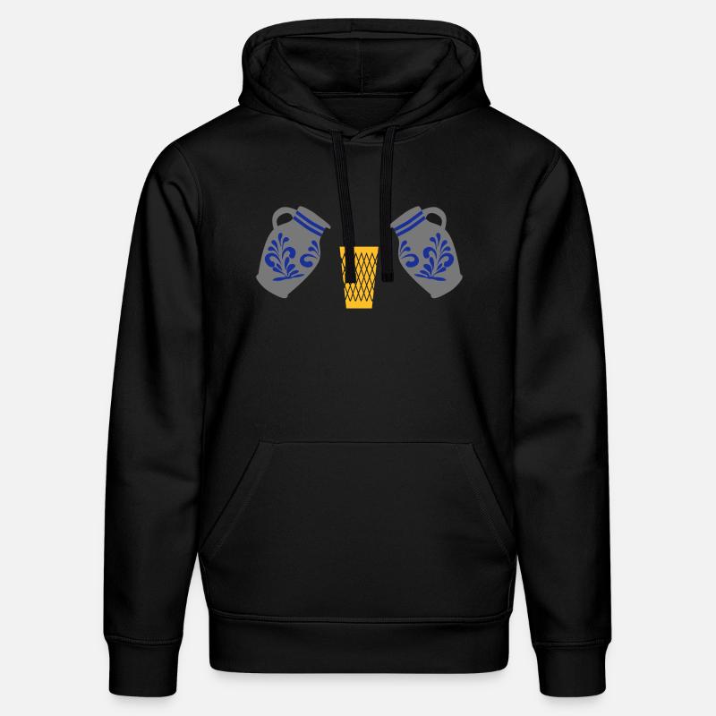 Geripptes mit Bembel - Stanley/Stella Unisex Bio-Hoodie DRUMMER  - Schwarz