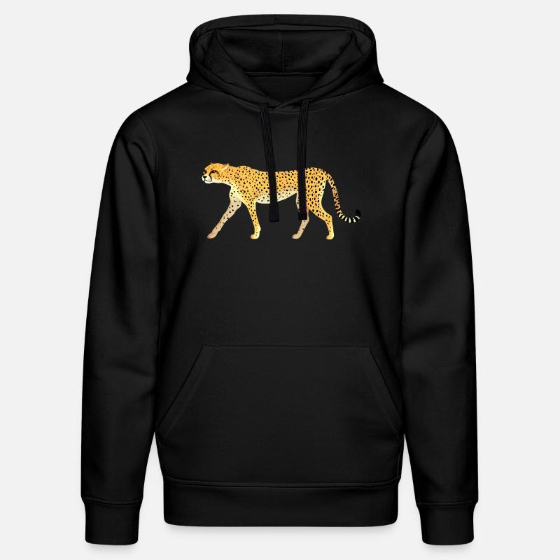 Guépard / Cheetah 01 - Sweat à capuche bio DRUMMER Stanley/Stella Unisexe - noir