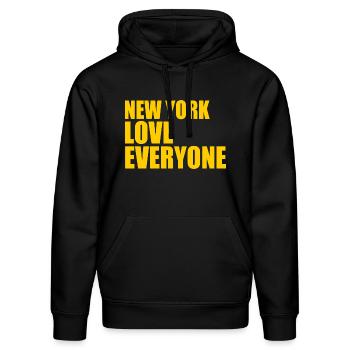 New York - Stanley/Stella DRUMMER Unisex Organic Hoodie - black - Front - Marisol (170cm) & Nik (191cm)