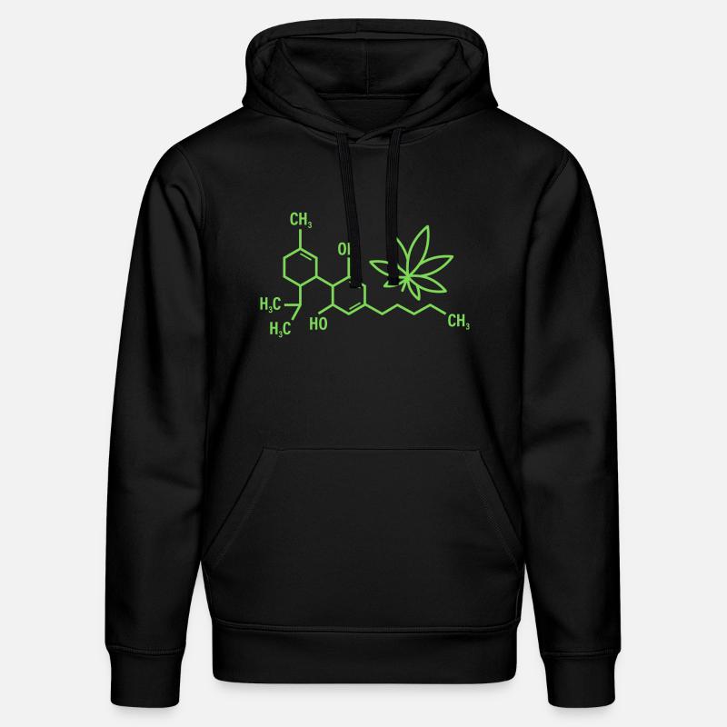 Formule THC avec feuille de cannabis - Sweat à capuche bio DRUMMER Stanley/Stella Unisexe - noir