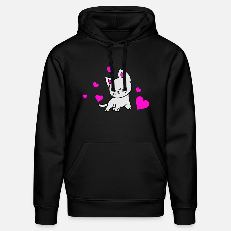 Amour du chat 02 - Sweat à capuche bio DRUMMER Stanley/Stella Unisexe - noir