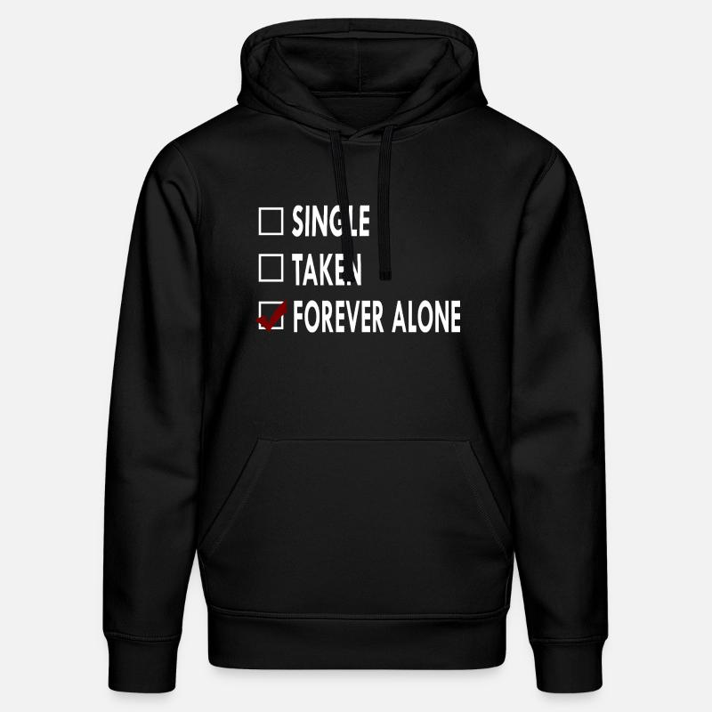 SINGLE FOREVER ALONE - Sweat à capuche bio DRUMMER Stanley/Stella Unisexe - noir