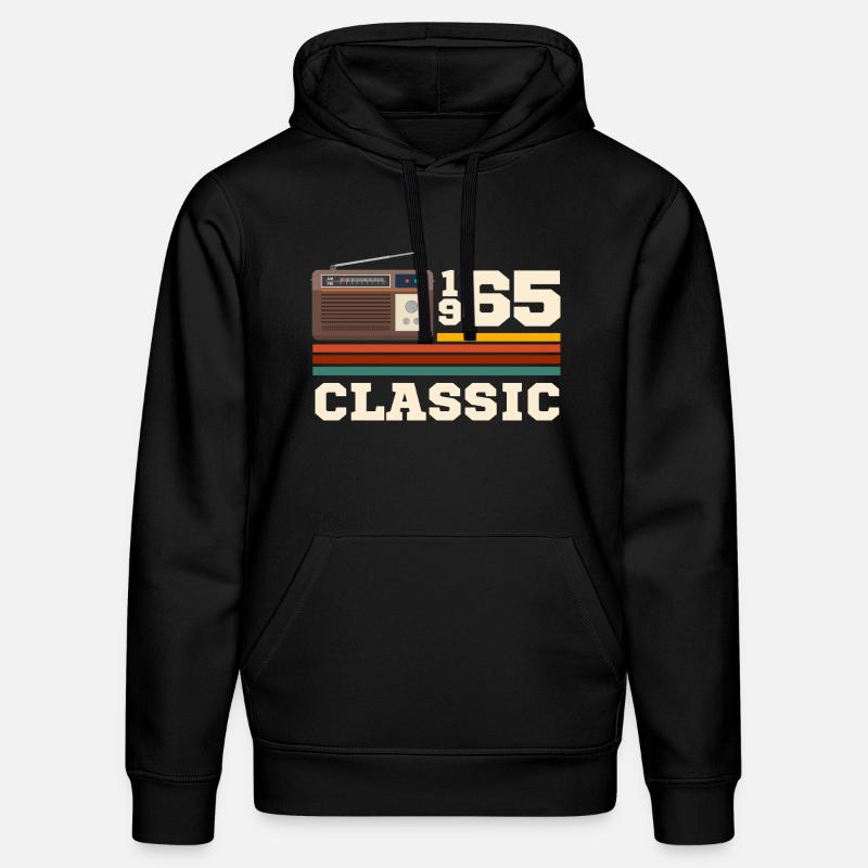 Anniversaire 1965 retro classic - Sweat à capuche bio DRUMMER Stanley/Stella Unisexe - noir