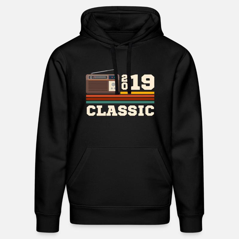 Anniversaire 2019 retro classic - Sweat à capuche bio DRUMMER Stanley/Stella Unisexe - noir