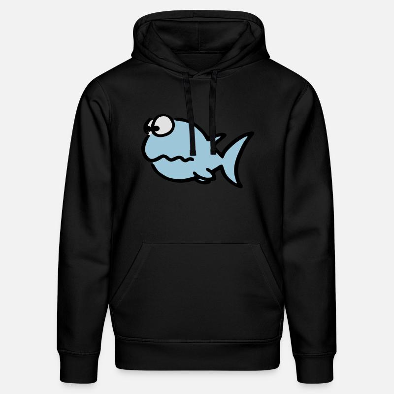 Puzzled fish - Stanley/Stella Unisex Bio-Hoodie DRUMMER  - Schwarz