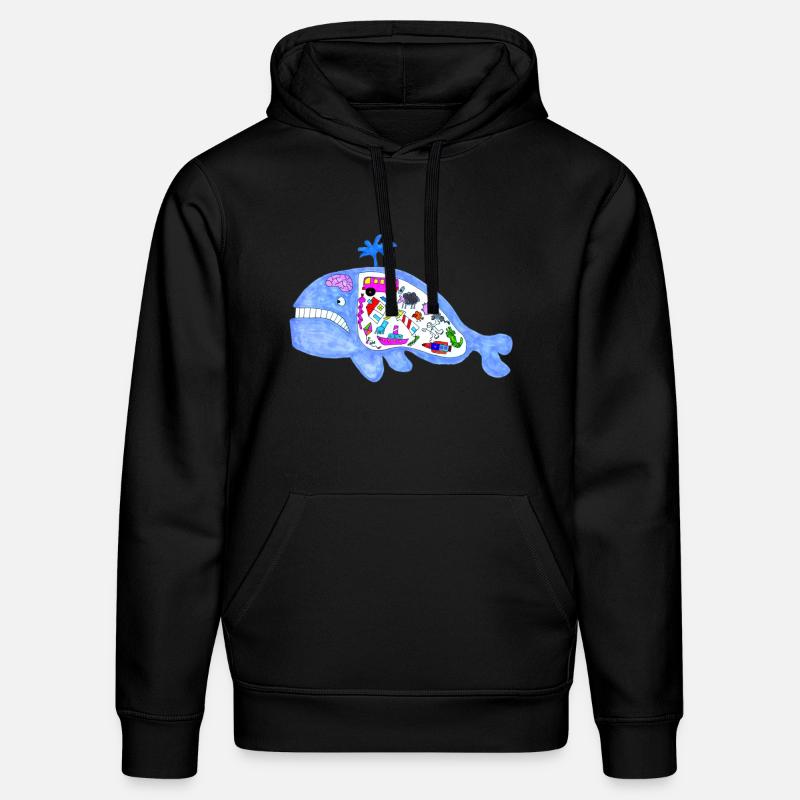 choses baleine - Sweat à capuche bio DRUMMER Stanley/Stella Unisexe - noir