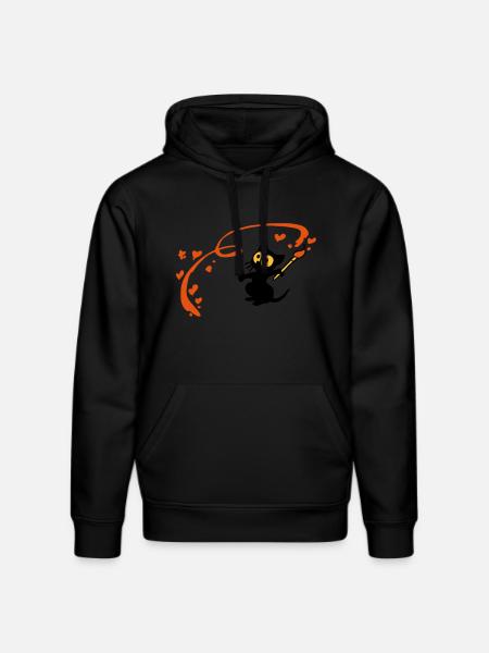 Kitten painter Georgia - Stanley/Stella DRUMMER Unisex Organic Hoodie - black
