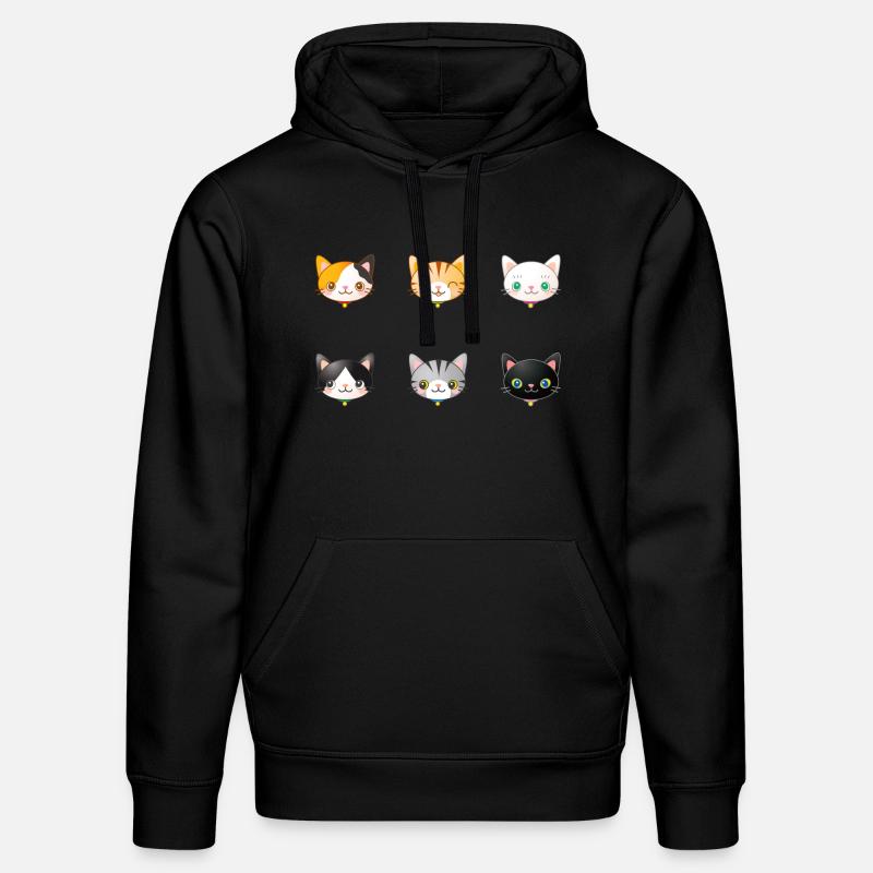 chats - Sweat à capuche bio DRUMMER Stanley/Stella Unisexe - noir