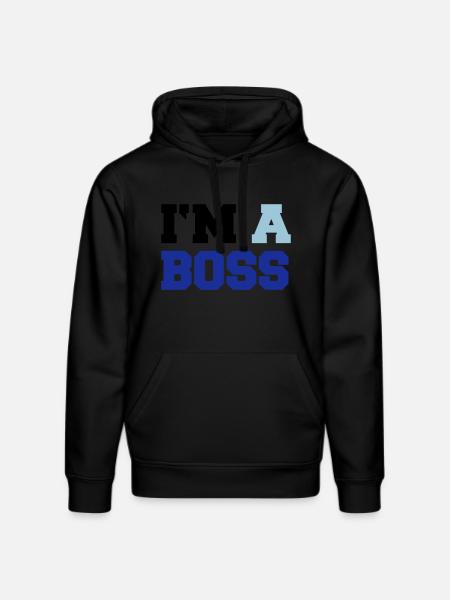 im_a_boss02 - Stanley/Stella DRUMMER Unisex Organic Hoodie - black