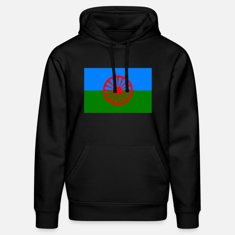 115552801 151272578 drapeau rom - Sweat à capuche bio DRUMMER Stanley/Stella Unisexe - noir