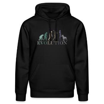 Evolution Great Dane Female Retro Minimalism - Stanley/Stella DRUMMER Unisex Organic Hoodie - black - Front - Marisol (170cm) & Nik (191cm)