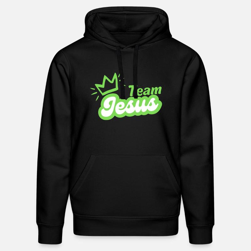 Team Jesus mit Krone - Stanley/Stella Unisex Bio-Hoodie DRUMMER  - Schwarz