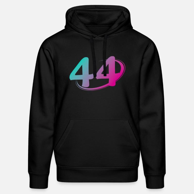 Nummer 44 mehrfarbig - Stanley/Stella Unisex Bio-Hoodie DRUMMER  - Schwarz