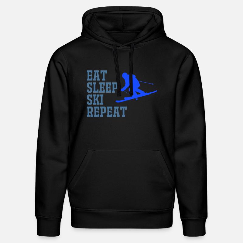 SKI EAT SLEEP REPEAT - Stanley/Stella Unisex Bio-Hoodie DRUMMER  - Schwarz