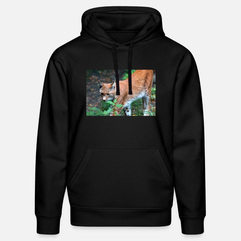 Eurasischer Luchs oder Nördlicher Luchs - Stanley/Stella Unisex Bio-Hoodie DRUMMER  - Schwarz