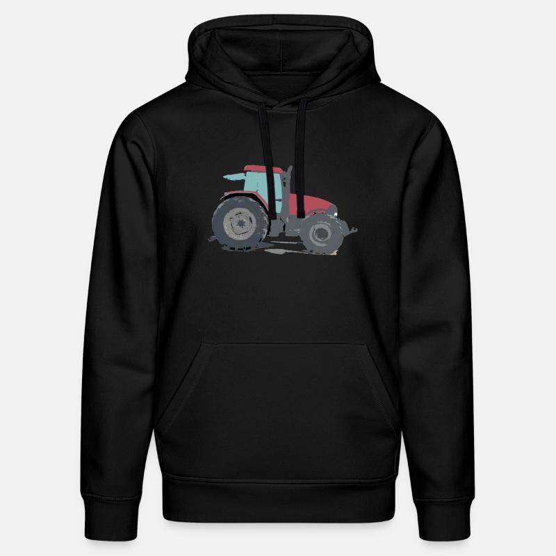 Tracteur agricole rouge - Sweat à capuche bio DRUMMER Stanley/Stella Unisexe - noir