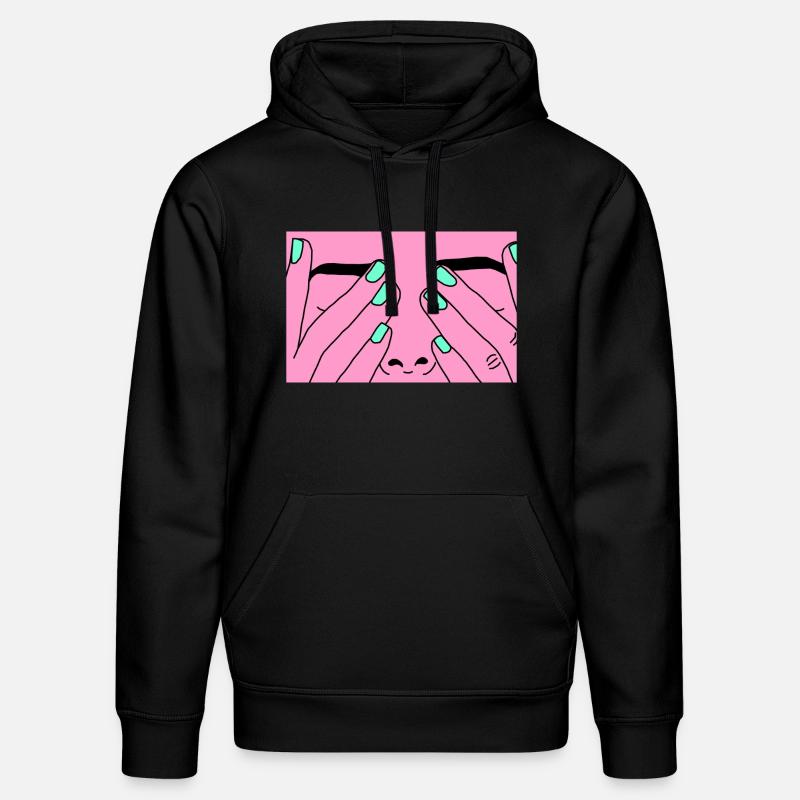 Face rose - Sweat à capuche bio DRUMMER Stanley/Stella Unisexe - noir