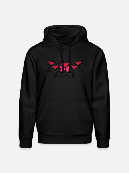 glases wine - Stanley/Stella Unisex Bio-Hoodie DRUMMER - Schwarz