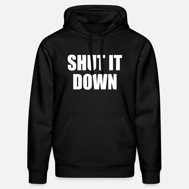 shut it down - Stanley/Stella Unisex Bio-Hoodie DRUMMER - Schwarz