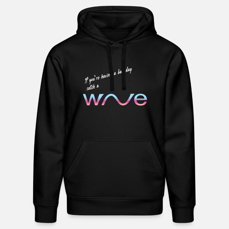 Attrapez une vague - Sweat à capuche bio DRUMMER Stanley/Stella Unisexe - noir