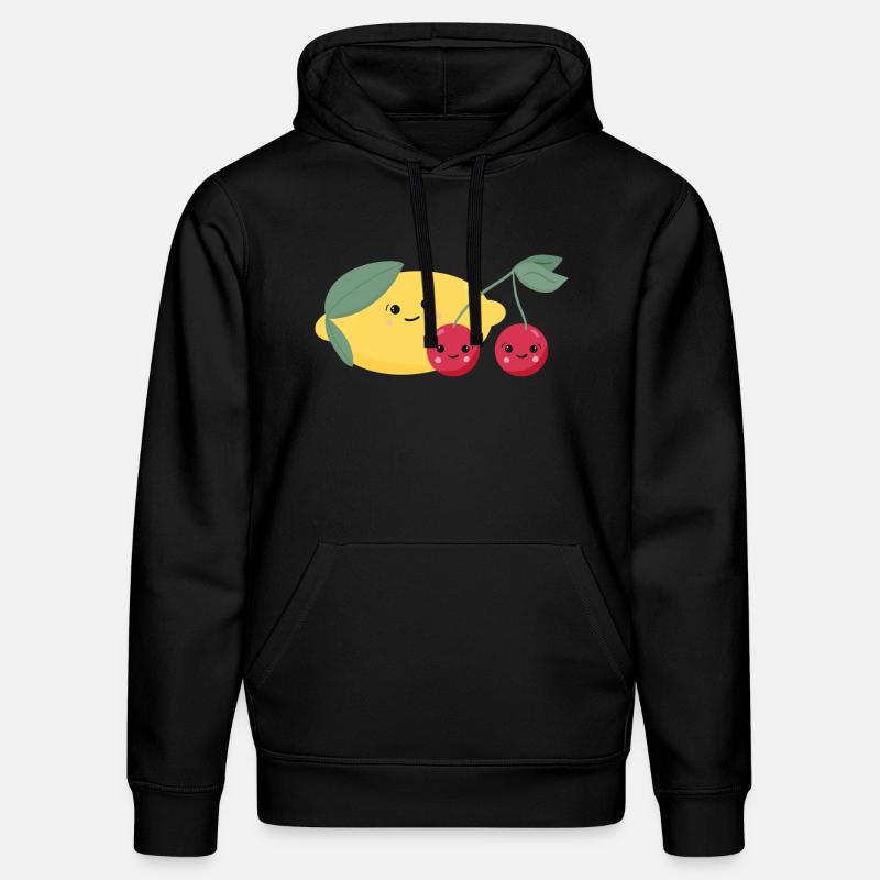 Citron et cerises - Sweat à capuche bio DRUMMER Stanley/Stella Unisexe - noir
