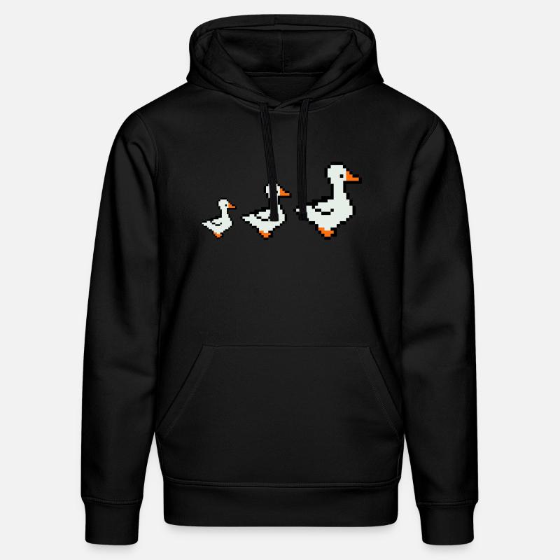 Canards pixellisés - Sweat à capuche bio DRUMMER Stanley/Stella Unisexe - noir