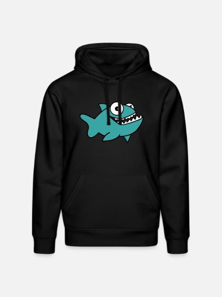 piranha 02 - Stanley/Stella Unisex Bio-Hoodie DRUMMER - Schwarz