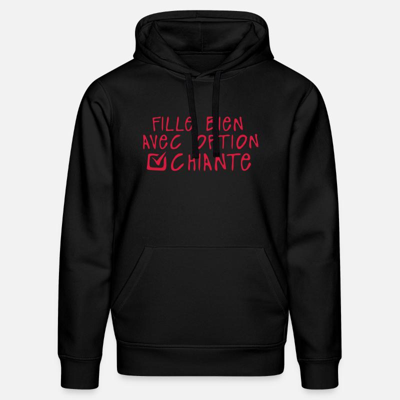 chiante fille bien option citation - Sweat à capuche bio DRUMMER Stanley/Stella Unisexe - noir