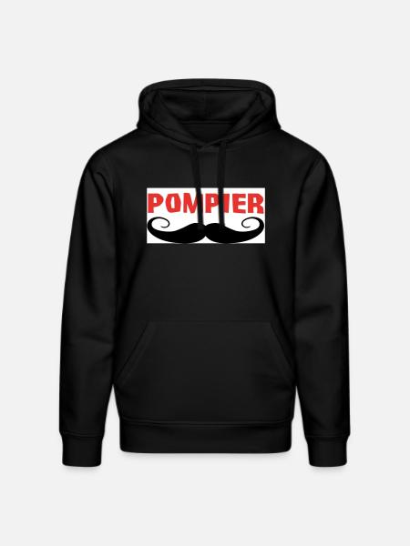 POMPIER - Sweat à capuche bio DRUMMER Stanley/Stella Unisexe - noir