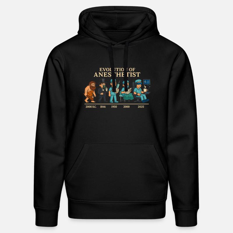 Évolution des anesthésistes - Sweat à capuche bio DRUMMER Stanley/Stella Unisexe - noir