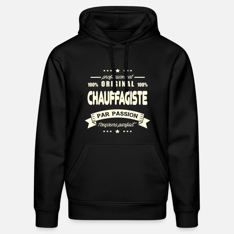 Chauffagiste Original - Sweat à capuche bio DRUMMER Stanley/Stella Unisexe - noir