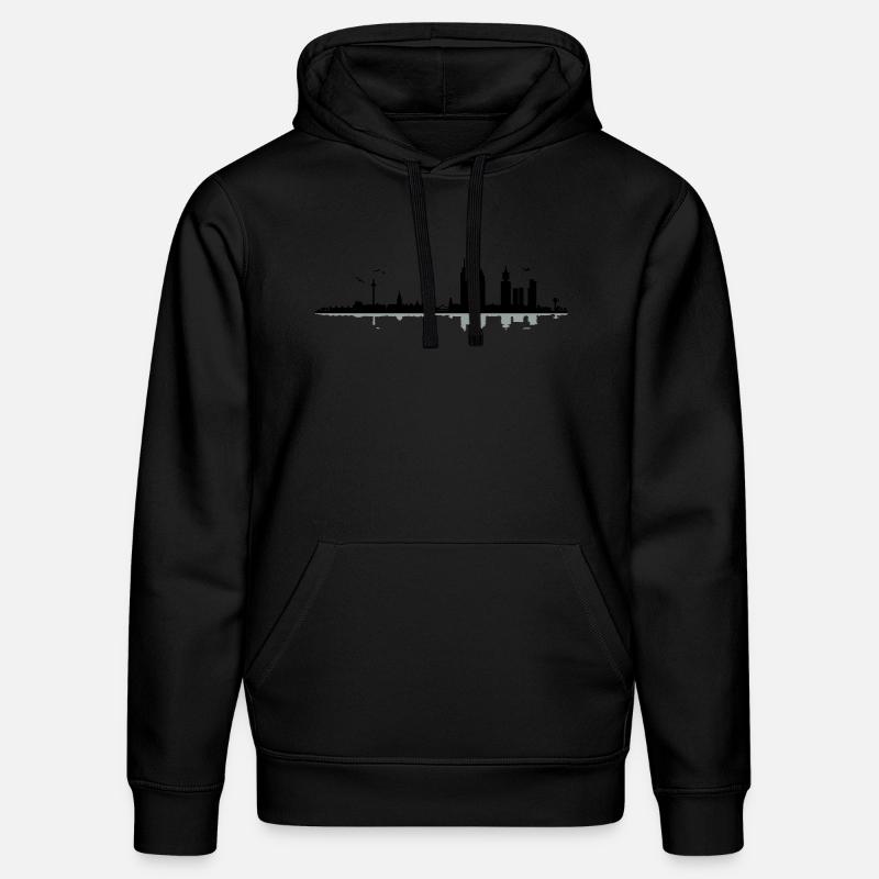 Francfort Skyline - Sweat à capuche bio DRUMMER Stanley/Stella Unisexe - noir