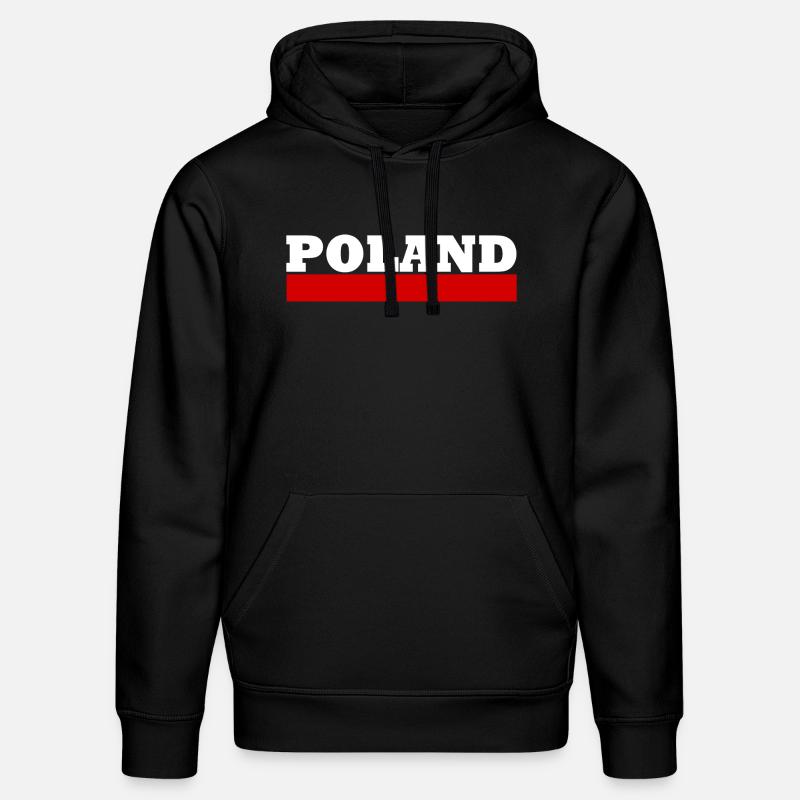 Drapeau Pologne - Drapeau Polska - Sweat à capuche bio DRUMMER Stanley/Stella Unisexe - noir