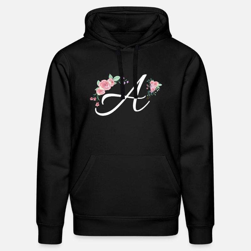 Lettre a fleurs - Sweat à capuche bio DRUMMER Stanley/Stella Unisexe - noir