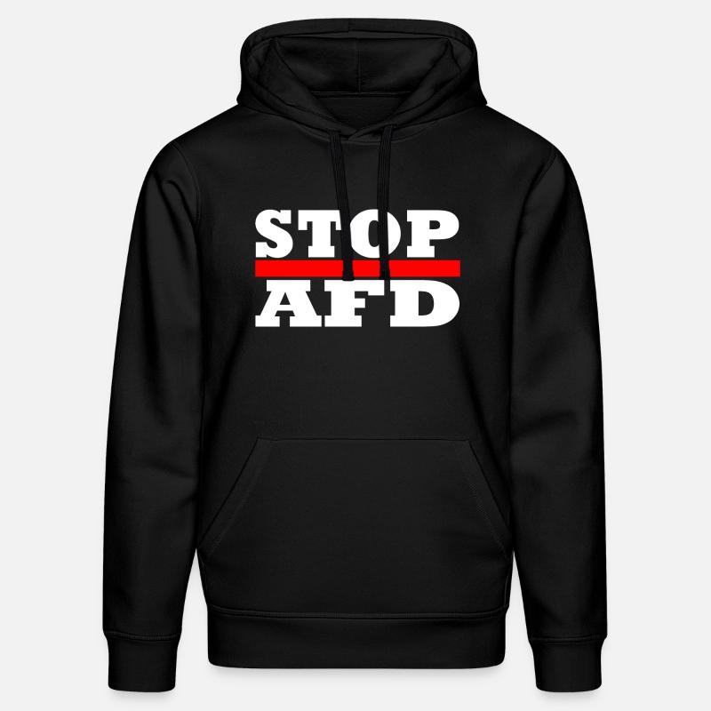 Stop Afd - Sweat à capuche bio DRUMMER Stanley/Stella Unisexe - noir