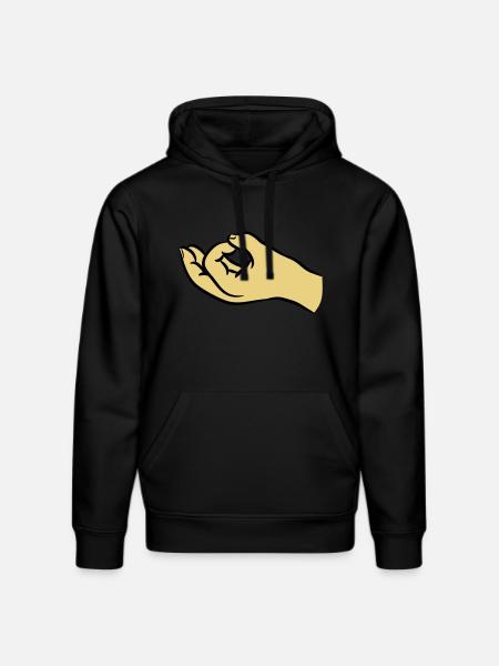 Hands asshole hole - Stanley/Stella DRUMMER Unisex Organic Hoodie - black