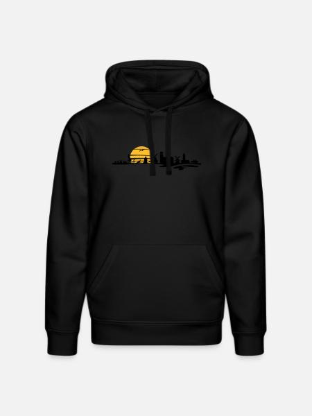 Skyline - Föhr - Stanley/Stella Unisex Bio-Hoodie DRUMMER - Schwarz