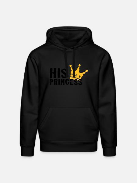 His Princess - Stanley/Stella DRUMMER Unisex Organic Hoodie - black