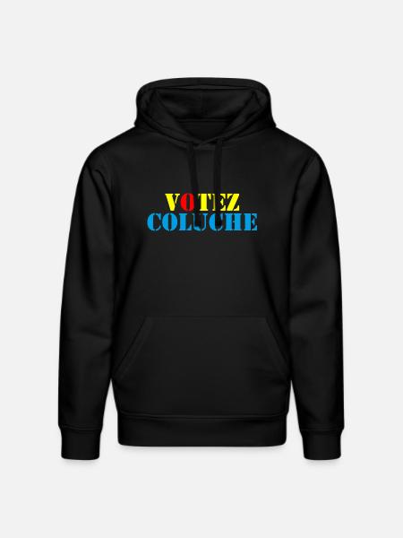 Votez Coluche 01 - Sweat à capuche bio DRUMMER Stanley/Stella Unisexe - noir