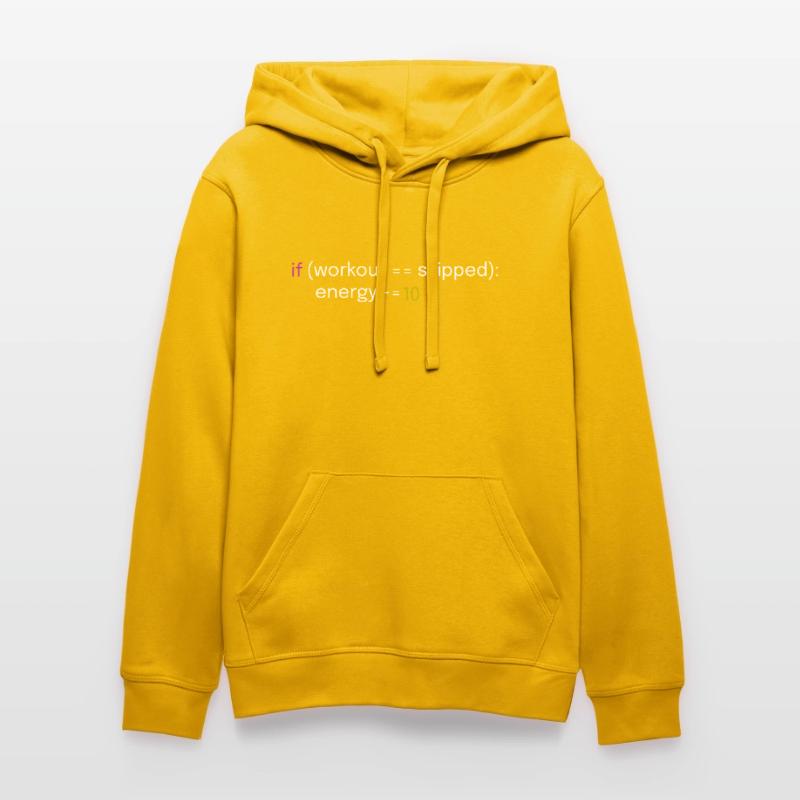Fun workout and coding design Stanley/Stella DRUMMER Unisex Organic Hoodie