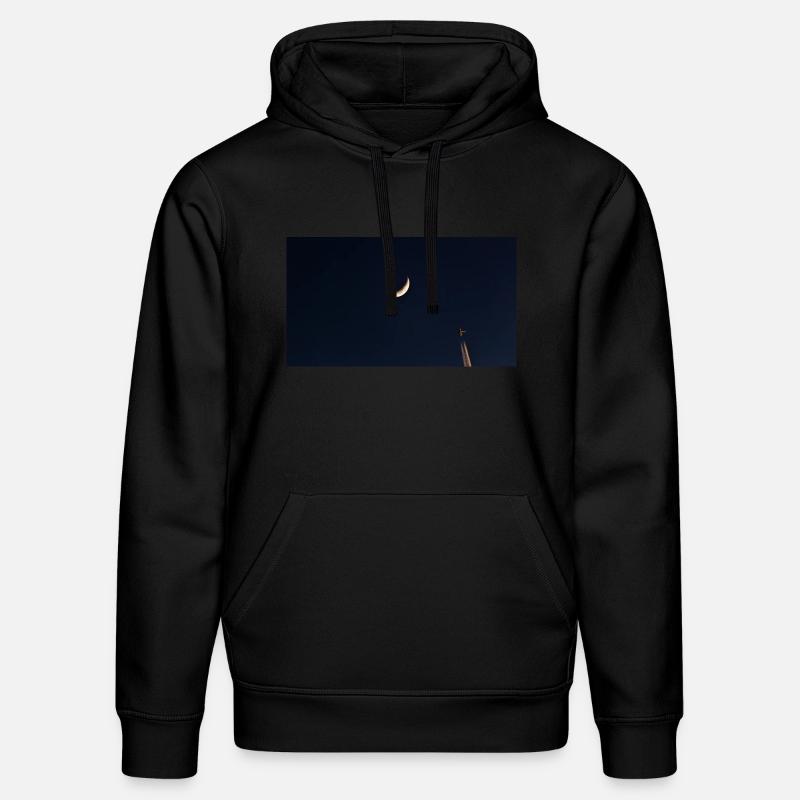 la lune et l'avion - Sweat à capuche bio DRUMMER Stanley/Stella Unisexe - noir