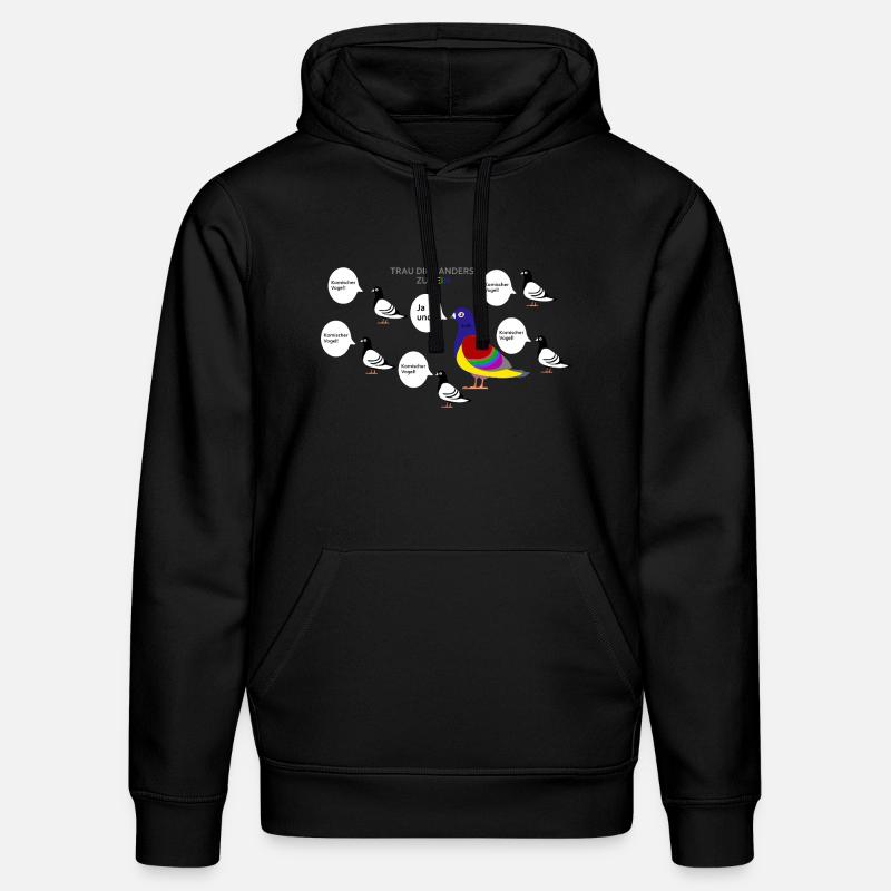 Trau dich anders zu sein - Stanley/Stella Unisex Bio-Hoodie DRUMMER  - Schwarz
