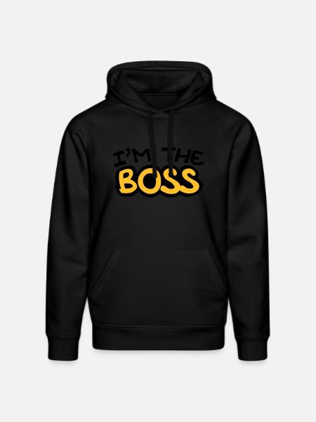 I'm The Boss Comic Style - Stanley/Stella DRUMMER Unisex Organic Hoodie - black