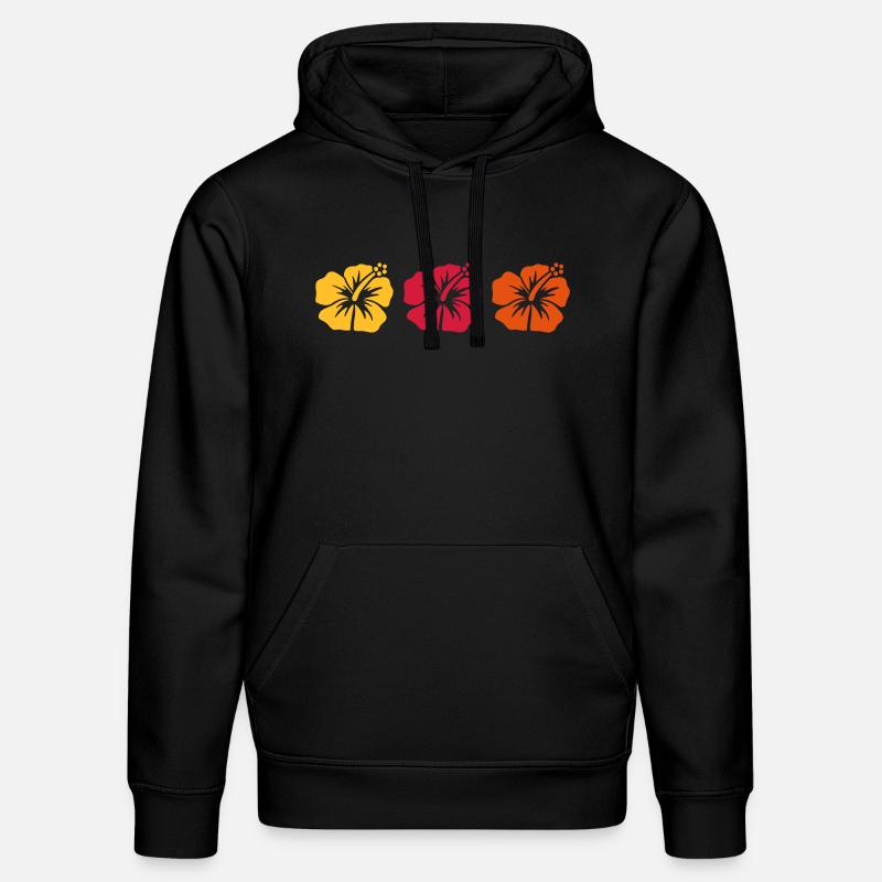 Hibiscus - Sweat à capuche bio DRUMMER Stanley/Stella Unisexe - noir