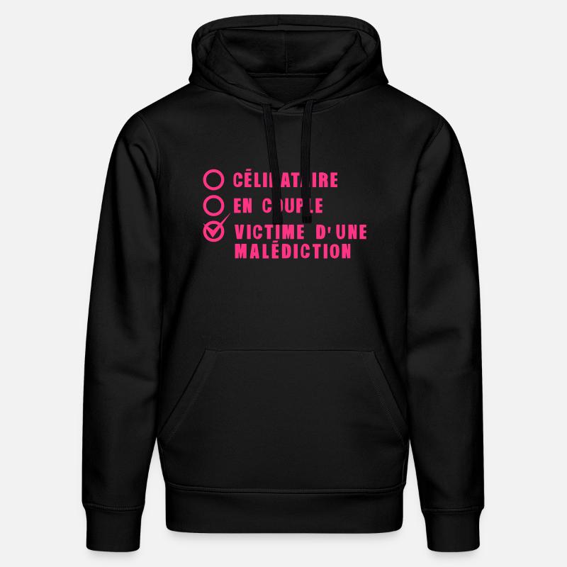 celibataire couple malediction amour - Sweat à capuche bio DRUMMER Stanley/Stella Unisexe - noir