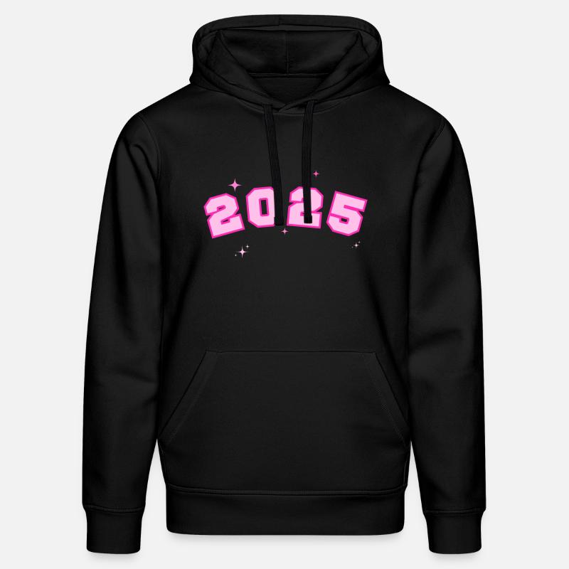2025 rose étoile - Sweat à capuche bio DRUMMER Stanley/Stella Unisexe - noir
