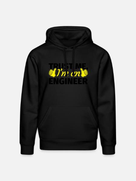 Trust Me I'm an Engineer - Stanley/Stella DRUMMER Unisex Organic Hoodie - black
