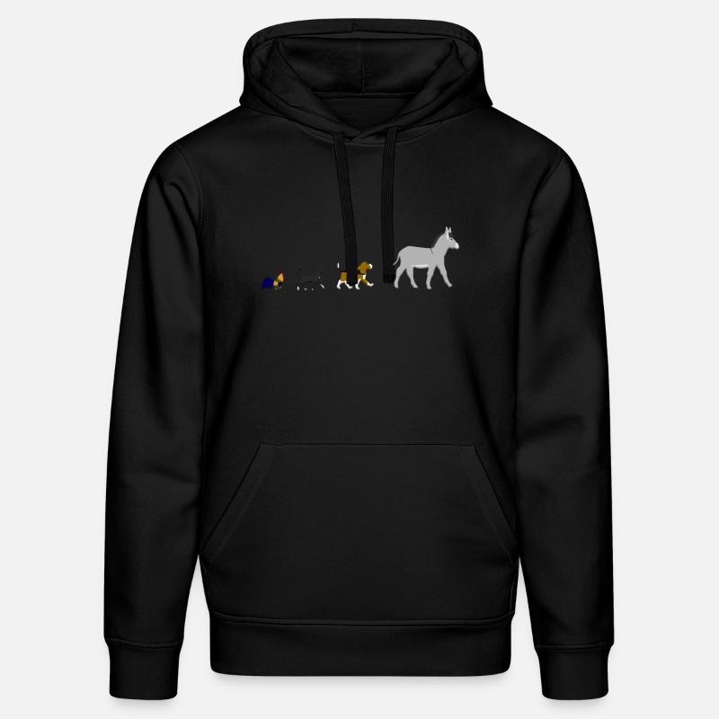 Chien, chat, coq, âne - Sweat à capuche bio DRUMMER Stanley/Stella Unisexe - noir