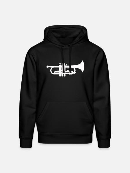 Trumpet 1 - Stanley/Stella DRUMMER Unisex Organic Hoodie - black