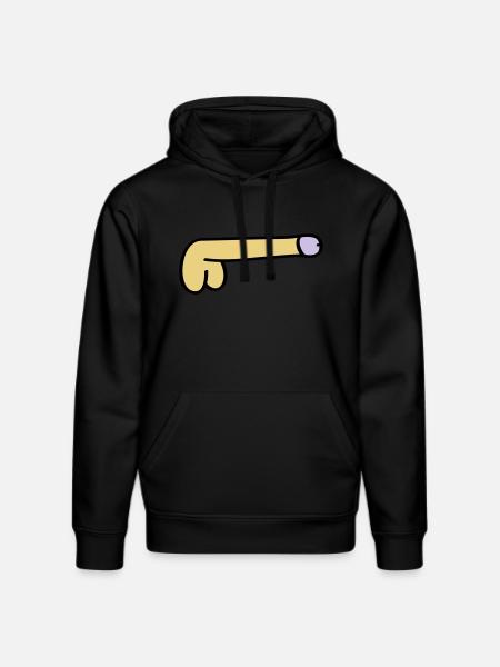 symbol dick - Stanley/Stella DRUMMER Unisex Organic Hoodie - black